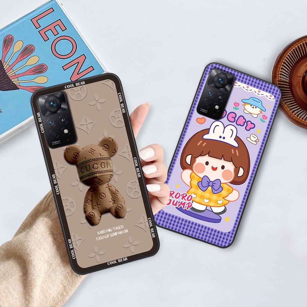 Ốp Xiaomi Redmi Note 11 4G / Note 11s / Note 11 Pro 5G bear brick, gấu đáng yêu, dễ thương