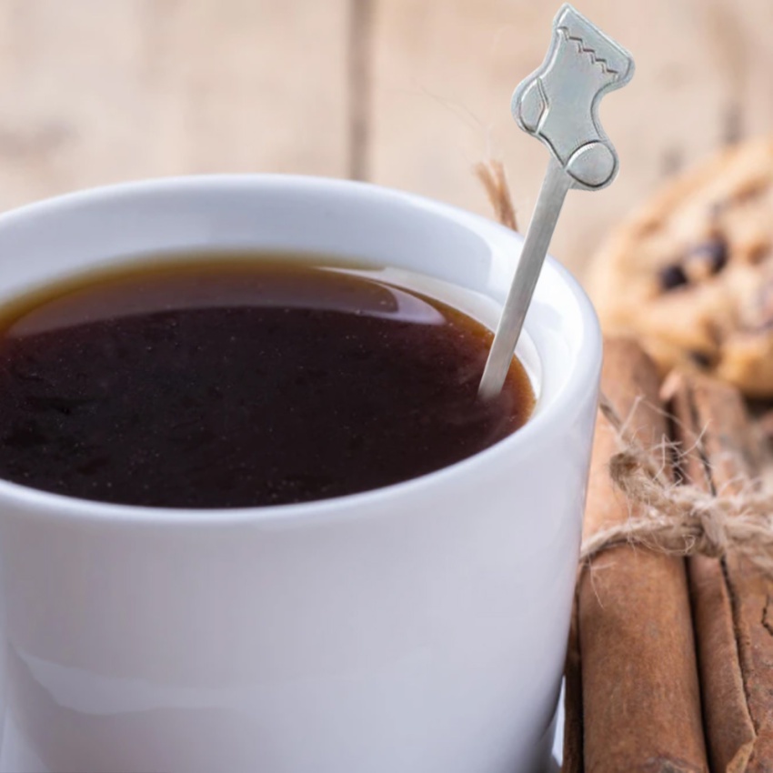 Set 4 Muỗng Cà Phê Bằng Thép Không Gỉ Họa Tiết Giáng Sinh