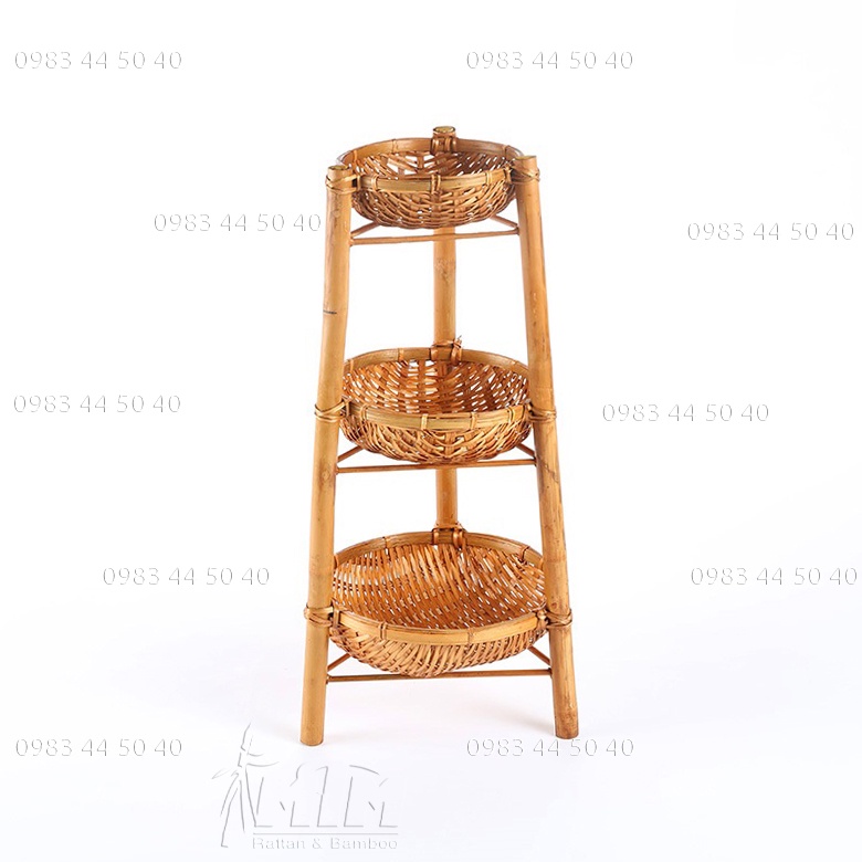 Rá tre tầng l Kệ tre tầng - để đồ ăn, trang trí bàn ăn, nhà bếp