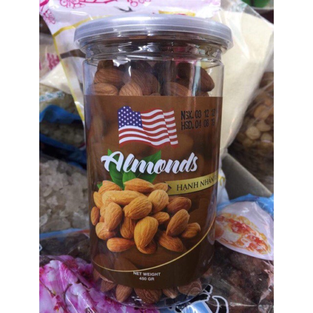 Hạt hạnh nhân không vỏ Almonds 450gram | Tổng kho Nguyên liệu giá sỉ