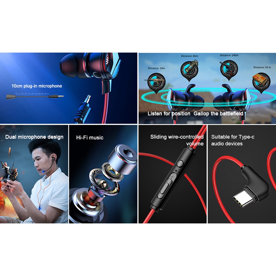 Tai nghe Gaming Baseus Gamo C15 Type C có micro dành cho Game thủ/học online