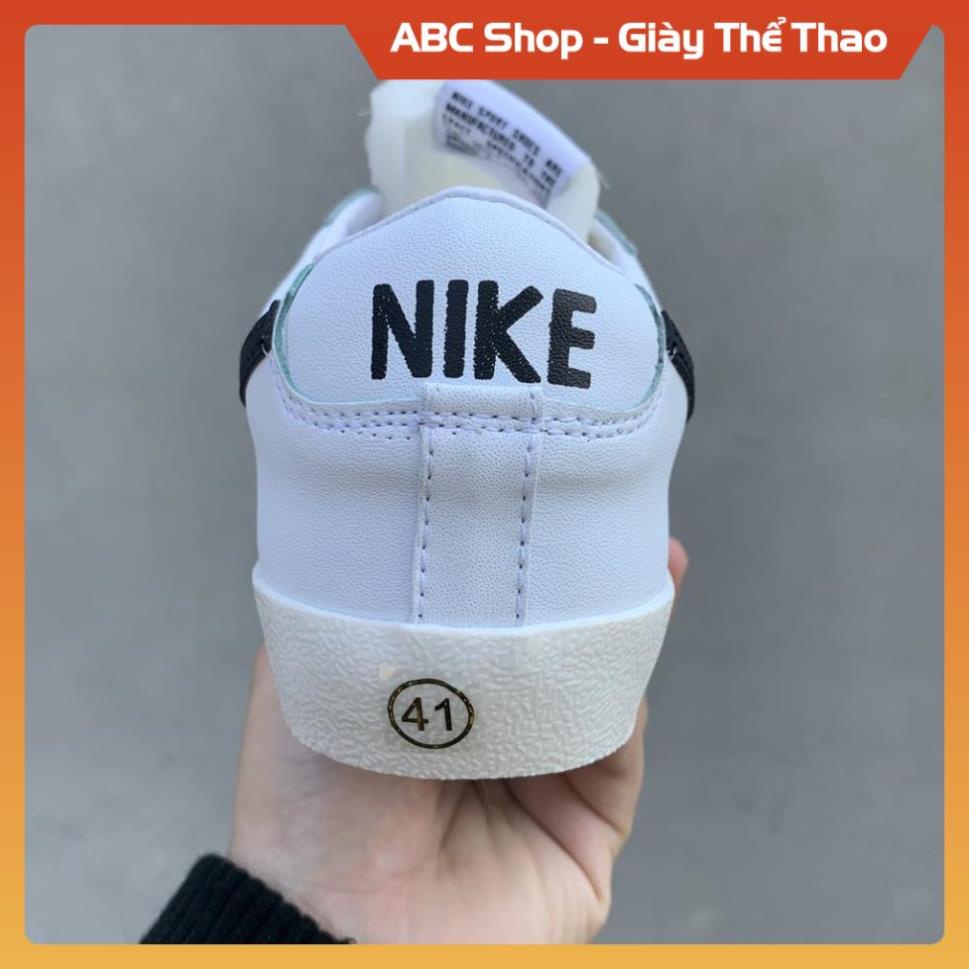Giày thể thao sneaker Blazer Mid 77 Vintage trắng vạch đen cổ thấp, Giầy học sinh hot trend