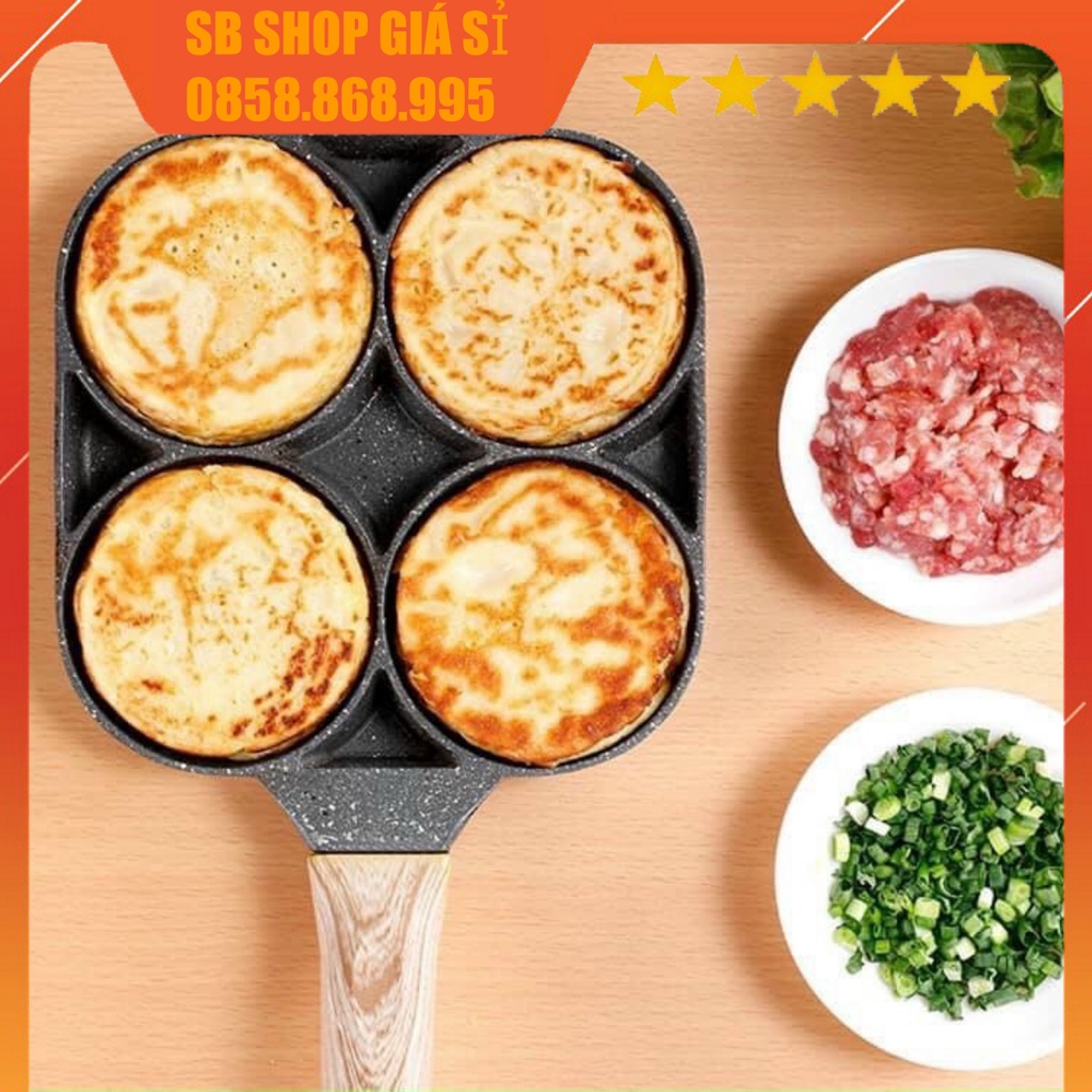 Chảo chia 4 ô, chiên rán đa năng siêu hot ( dùng được cho bếp từ )