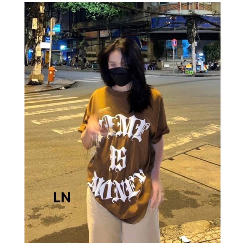 [ MẪU HÓT ] Áo thun Nữ in chữ nổi Chất cotton su LN0350H