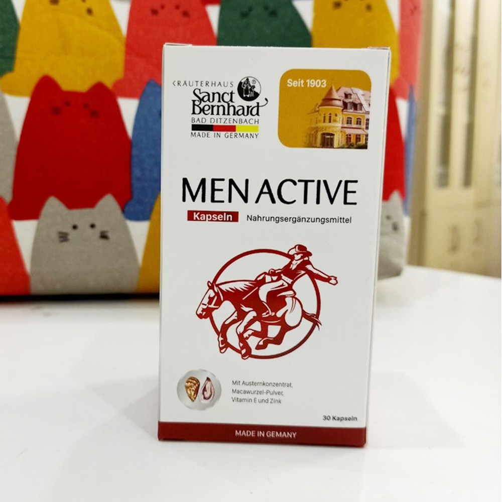 Viên uống tăng cường sinh lý nam giới Men Active Kapseln (hộp 30 viên)- Hỗ trợ tăng cường sinh lực