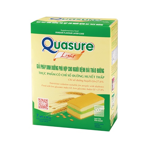 Bánh bông lan dinh dưỡng Quasure Light hộp 126 gam Bibica