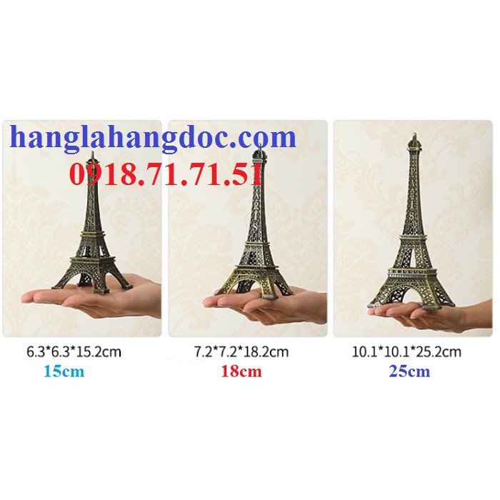 Mô hình tháp Eiffel bằng kim loại, cao 25cm, phù hợp trang trí không gian cổ điển &amp; hiện đại