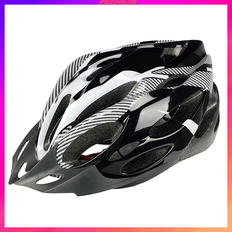 [BigSale] Bike Helmet with Visor Anti-impact EPS Cycling Bicycle Headgear Red Black