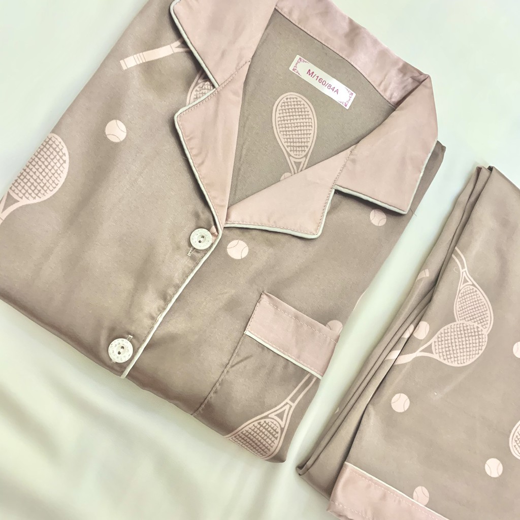 Pijama- Bộ Ngủ Lụa Áo Cộc Quần Dài Nhiều Mẫu Vải Đẹp CDLP03
