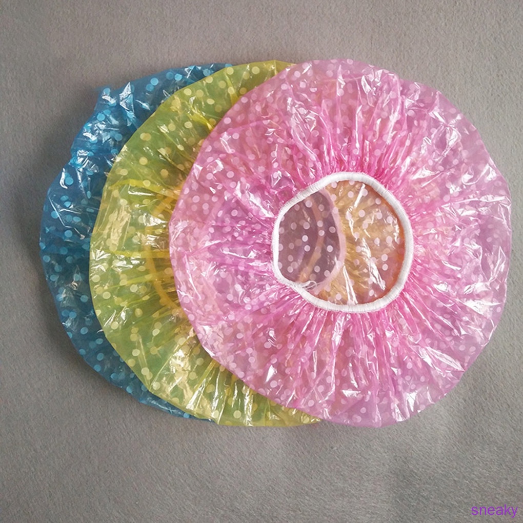 Set 6 Mũ Trùm Tóc Bằng Nhựa Trong Suốt Dùng Một Lần Tiện Dụng Cho Nữ