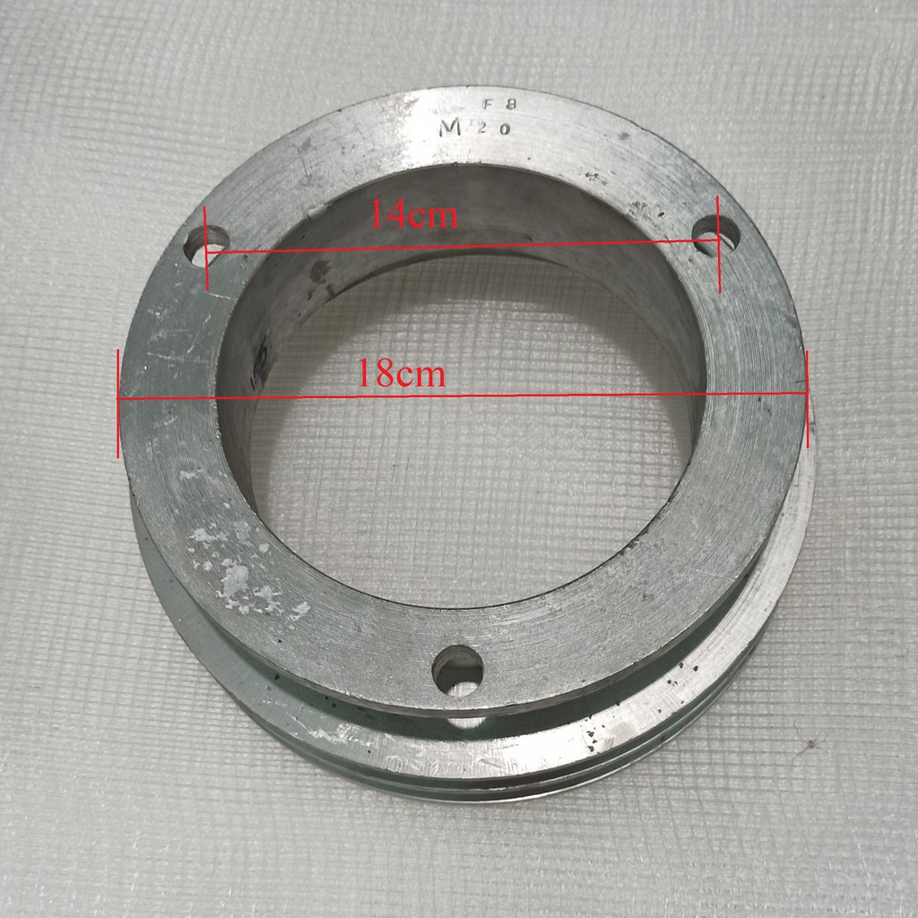 Buly Nhôm 18cm, 20cm, 22cm, 25cm, 27cm, 29cm  2 Rảnh Bảng B cho động cơ D9, D10 và động cơ Nhật Yanmar F TS NS SS80 SS9