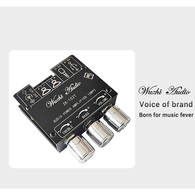 Bảng Mạch Khuếch Đại Âm Thanh ZK-152T Bluetooth 2.0 15W + 15W Chuyên Dụng