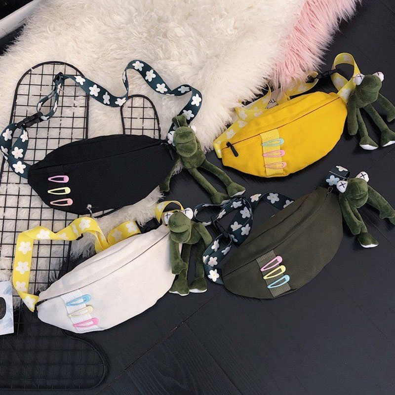 Túi đeo chéo YADOU chất liệu vải canvas phong cách học sinh Nhật Bản thời trang cho nữ