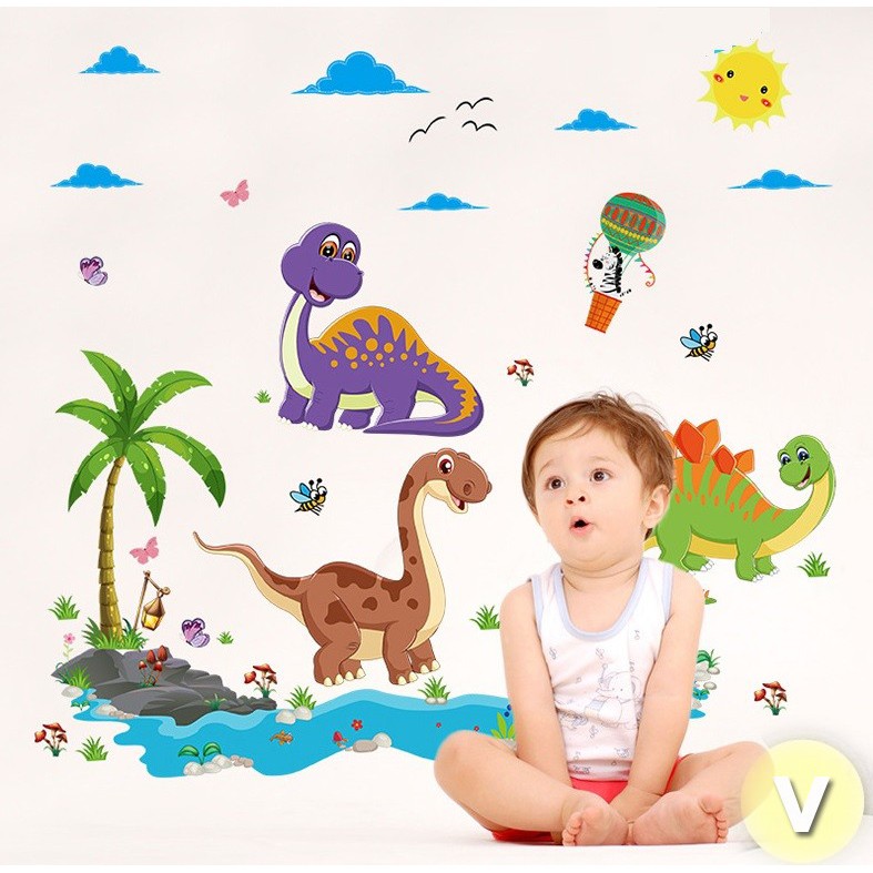 Decal dán tường Khủng long của bé