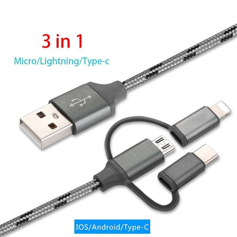 Dây cáp sạc/truyền dữ liệu USB Loại C dành cho micro Android iOS