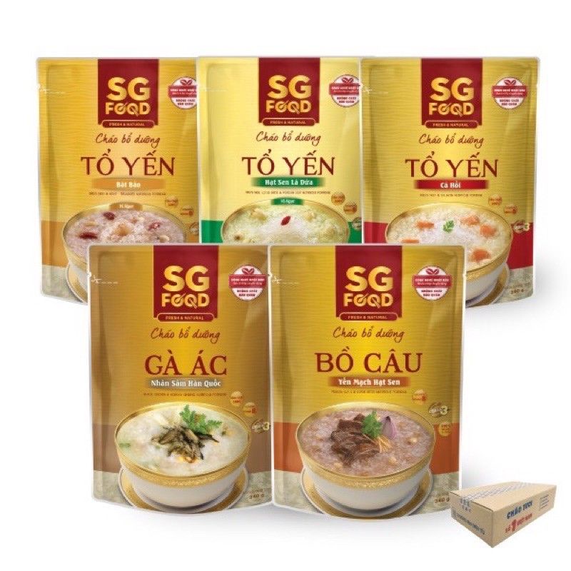 CHÁO TƯƠI SG FOOD DELI 270G 6 VỊ