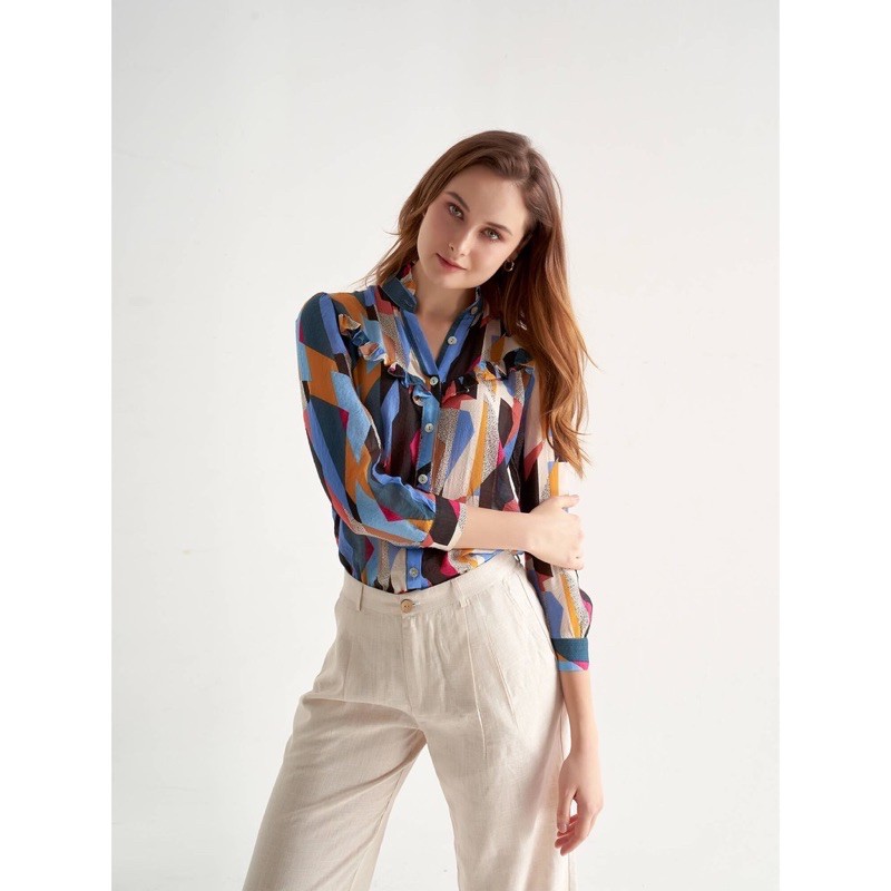 Áo sơ mi hoạ tiết VY LE& CO