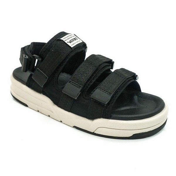 Sandal Vento Quai Ngang SD1001 Black Grey Dòng Streetwear Unisex F7 [Đế IP cao 3cm]