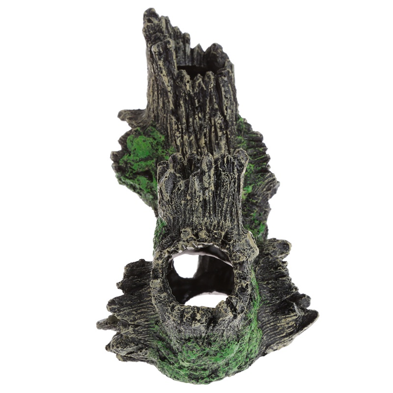 lucky* Aquarium Decoration Bole Trunk Driftwood Hiding Cave Fish Tank Resin Ornament