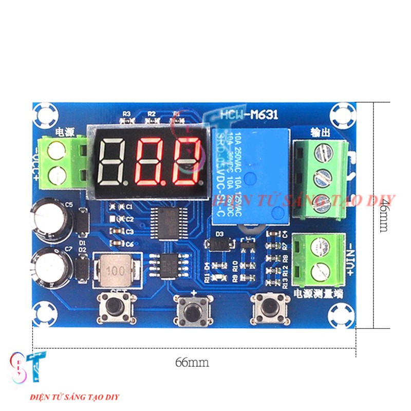 Module Mạch Quản Lý Sạc Xả Pin, Ắc Quy Tự Ngắt 6V-40V HCW-M631