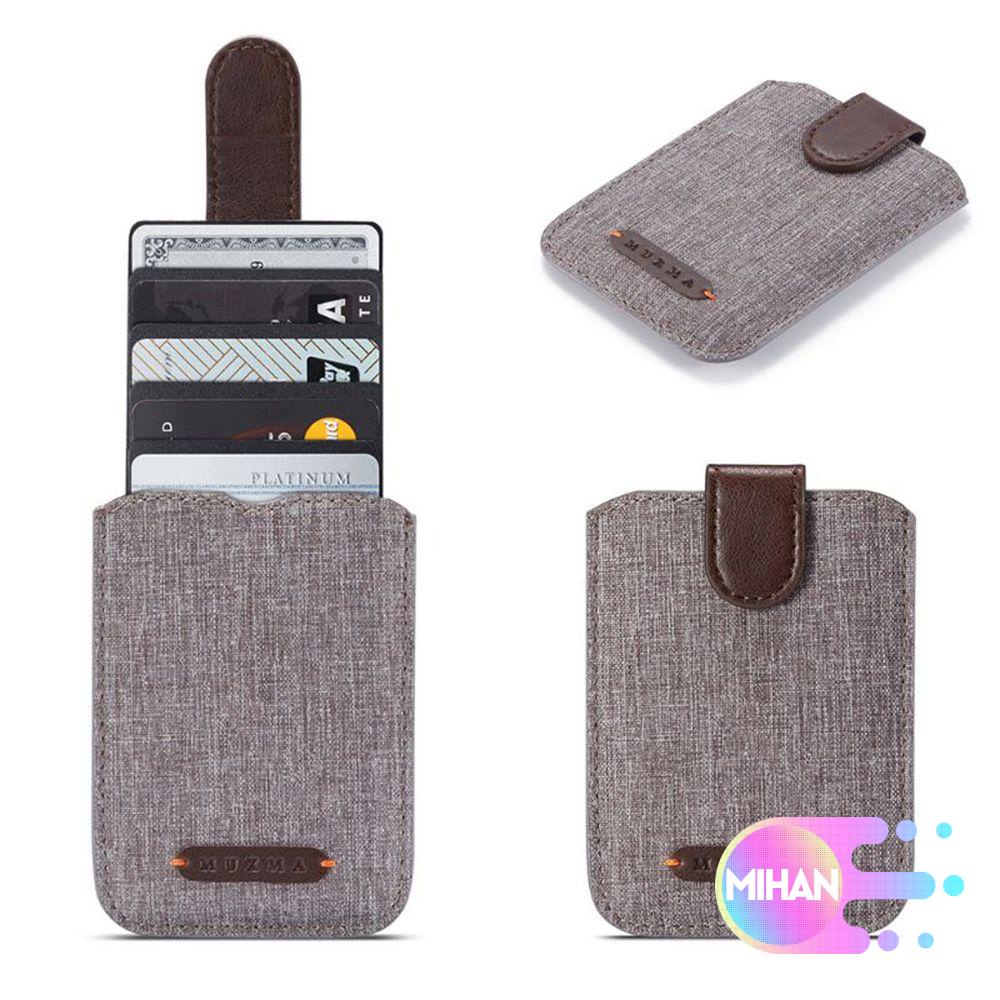 Ví Da PU Canvas Đựng Thẻ Tín Dụng/Thẻ Tín Dụng 5 Ngăn RFID MIHAN1 Thông Dụng