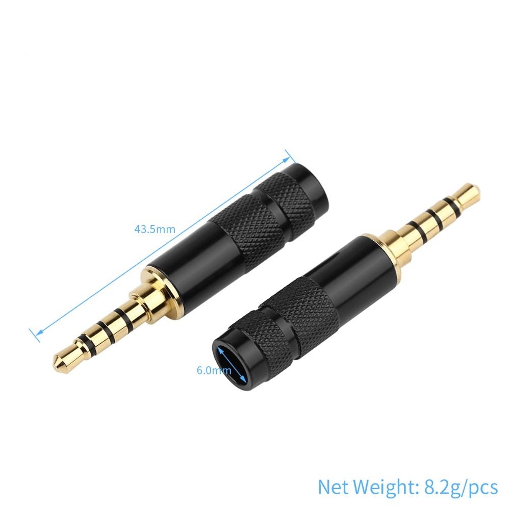 Dây Cáp Âm Thanh 3.5mm 3 / 4 Cực 6.0mm