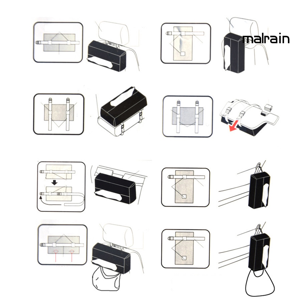 Hộp Da Đựng Khăn Giấy Tiện Lợi Cho Xe Hơi