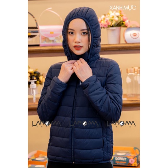 Áo phao có mũ NỮ Laroma trần bông siêu nhẹ siêu ấm | BigBuy360 - bigbuy360.vn