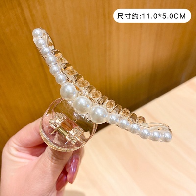 Kẹp Tóc Đính Ngọc Trai Phong Cách Retro Thanh Lịch Dễ Phối Đồ