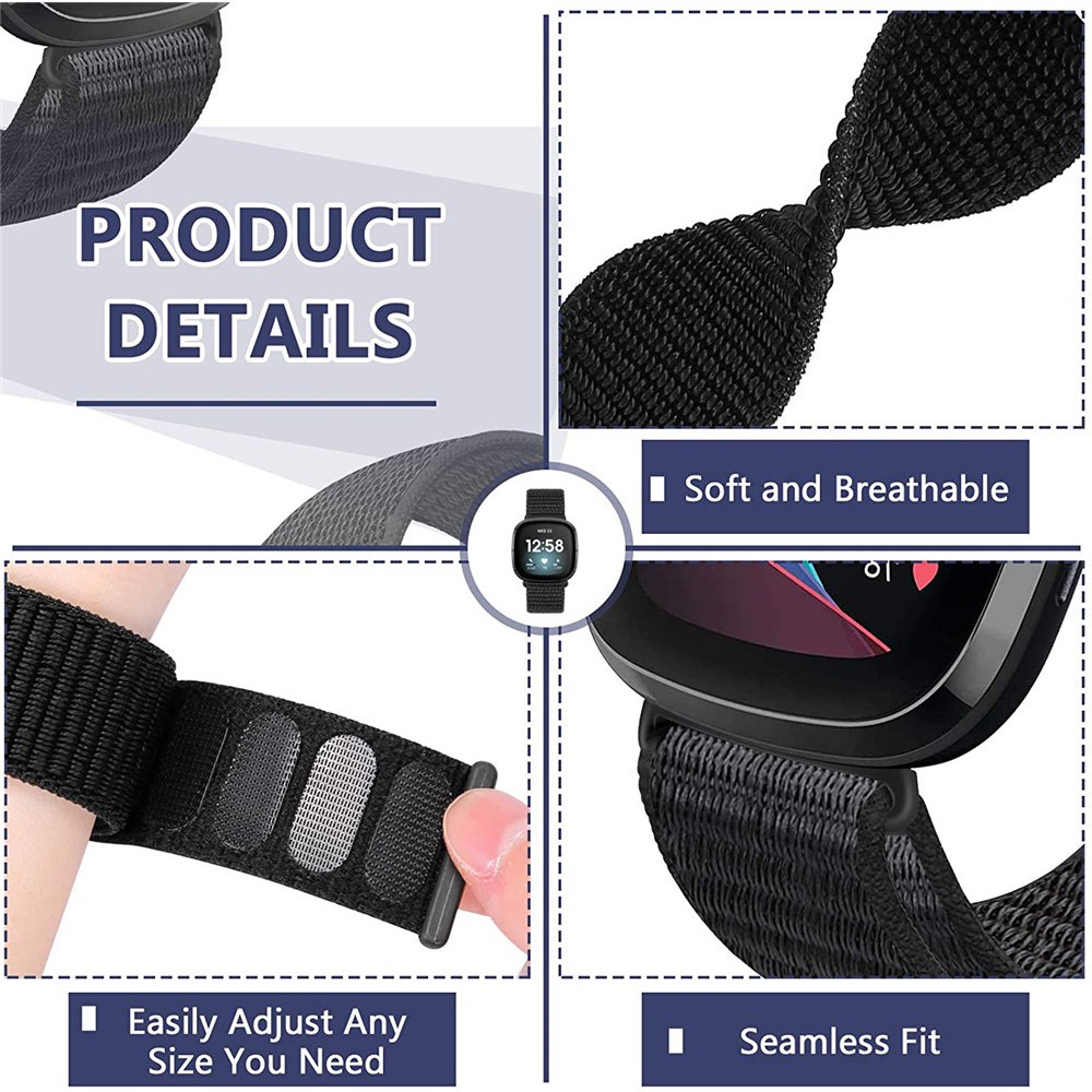 Dây đeo thay thế bằng nylon mềm thoáng khí cho Fitbit Versa 3 / Fitbit Sense