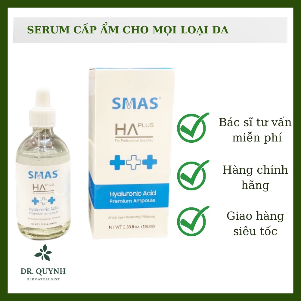 [CHÍNH HÃNG] Serum cấp ẩm Smas HA 100ml