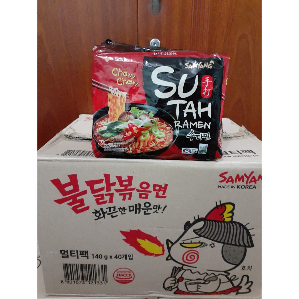 1 Thùng Mì Samyang Sutah Ramen Bò Cay - Hàn Quốc