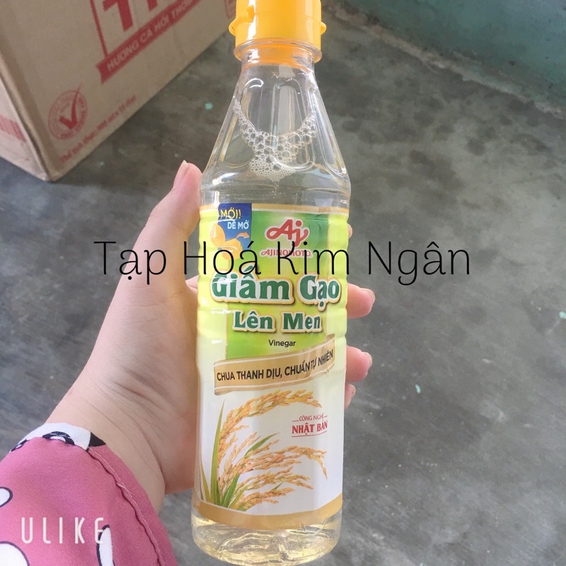 Giấm Gạo Lên Men AJINOMOTO Chua Thanh Dịu, Chuẩn Tự Nhiên 400ml [THKN77]