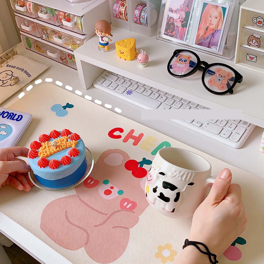 Tấm Lót Chuột, Bàn Làm Việc Hình Chữ Nhật Siêu Xinh Chống Nước.