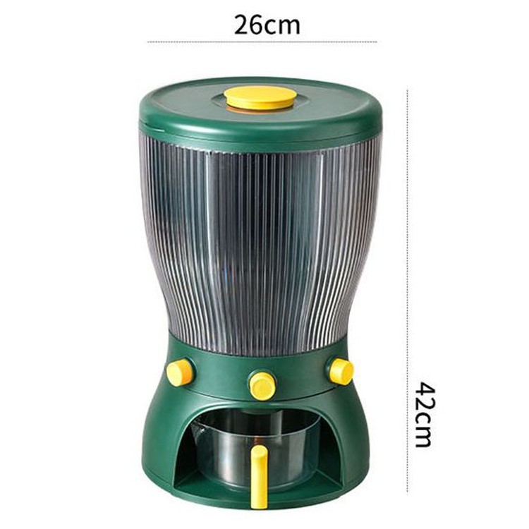 Thùng Đựng Gạo Ngũ Cốc 4 Ngăn Có Thể Xoay 360' Có Nút Bấm Dễ Dàng Lấy Gạo Tặng Kèm Một Cốc Đựng NEMI | BigBuy360 - bigbuy360.vn