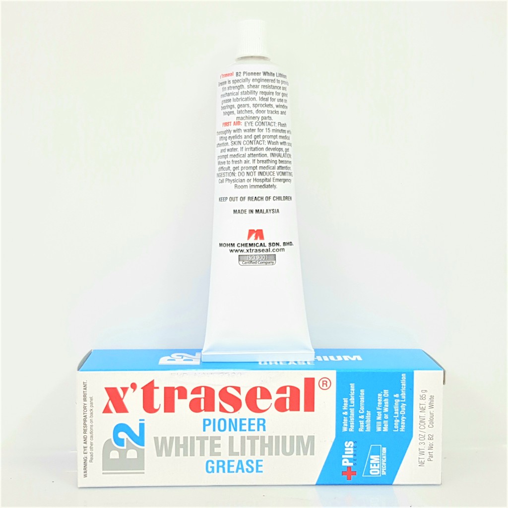 Mỡ trắng bôi trơn dạng tuýt X’traseal B2 White Lithium Grease 85gr (dạng tuýp)