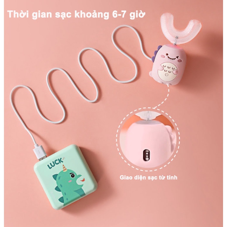 Bàn chải đánh răng điện chữ U cho bé AIBEDILA AB-4646
