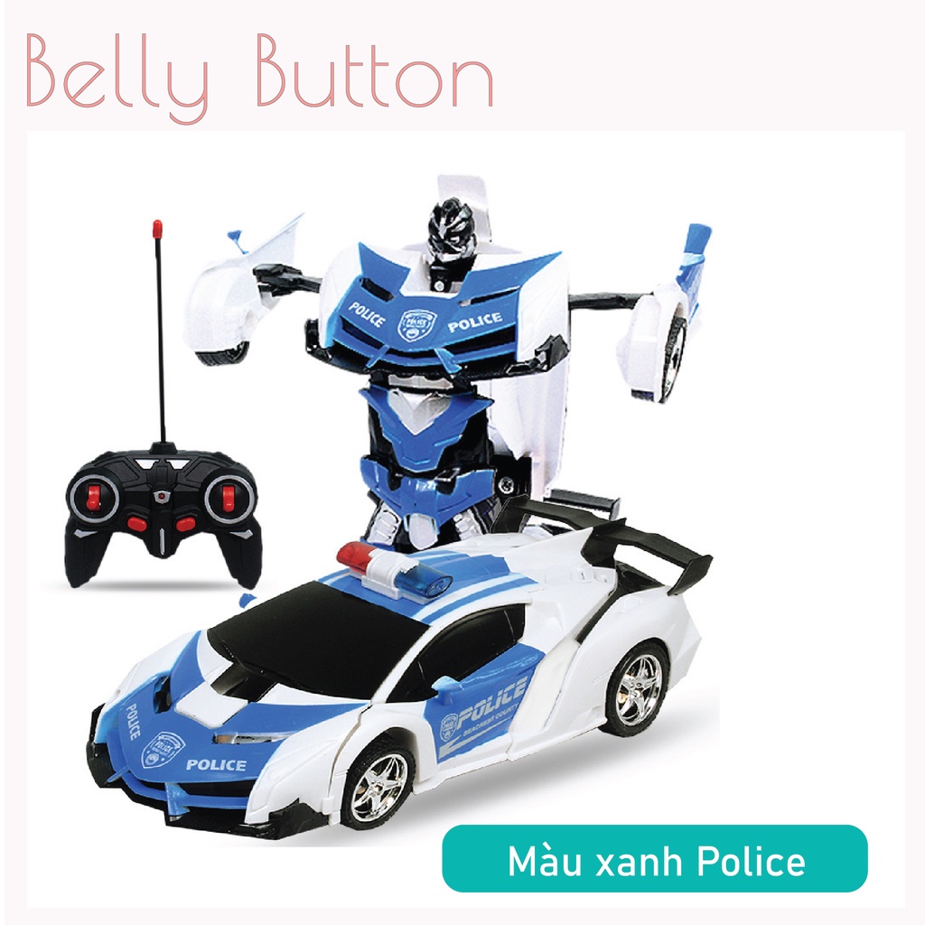 Đồ chơi Xe oto điều khiển từ xa kèm cảm biến tay biến hình thành robot có sạc pin tặng kèm 3 pin AA - có thể sạc lại