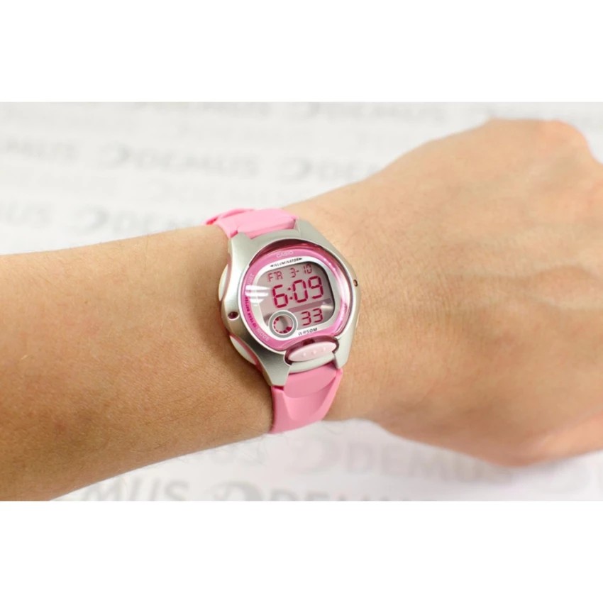 Đồng hồ nữ dây nhựa Casio chính hãng Anh Khuê LW-200-4BVDF