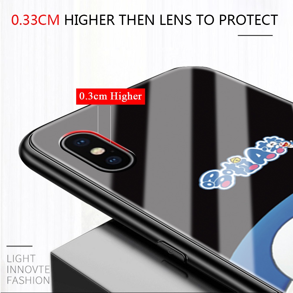 Ốp Điện Thoại Mặt Kính Cường Lực Hình Doraemon Cho Xiaomi Redmi Note 11 4G 5G Note 11S Note11 Pro 5G