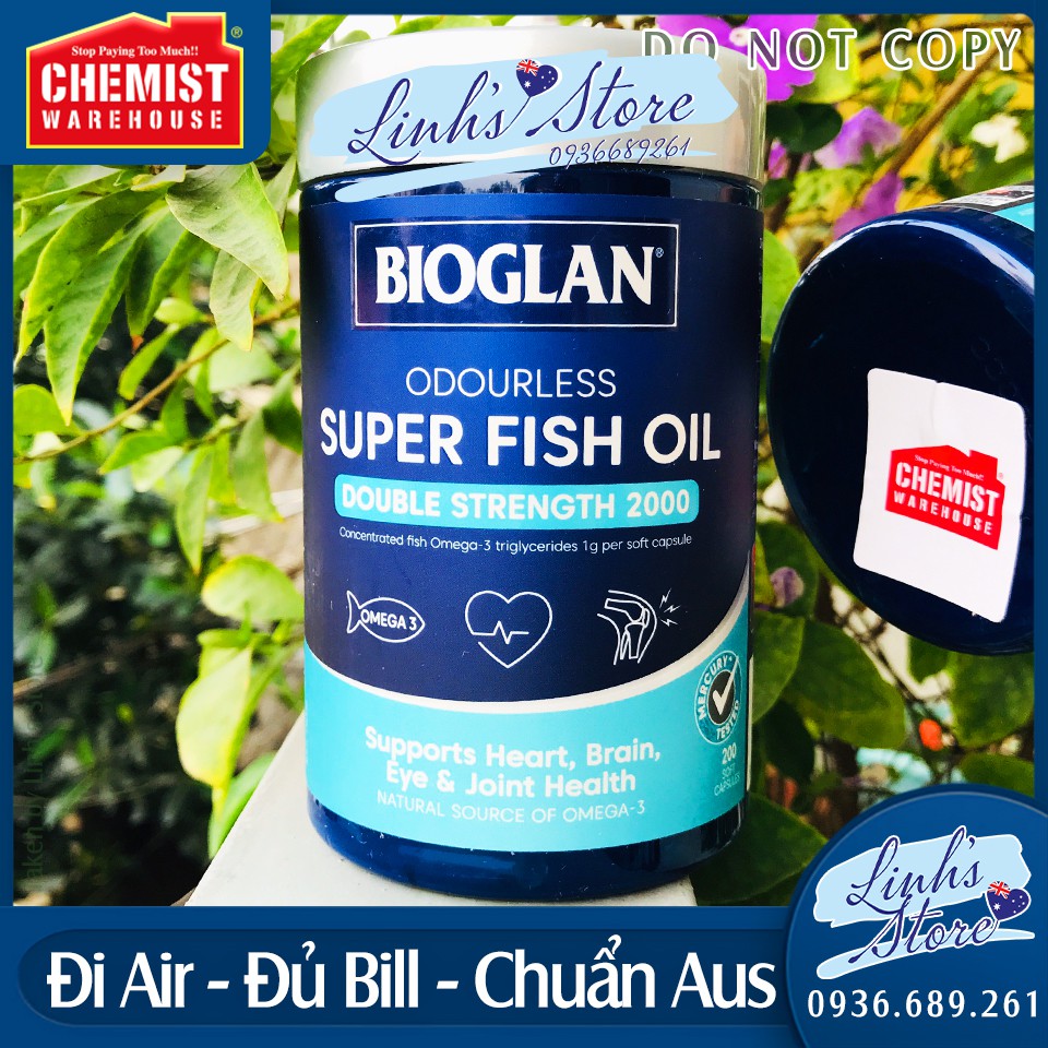 Dầu cá Bioglan Fish Oil 2000 - 200 viên - Úc