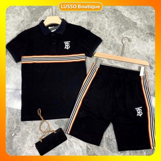 [FreeShip]  Bộ quần áo nam mùa hè, vải thun lạnh cao cấp, co dãn 4 chiều, logo chữ B mặc thoáng mát LSB