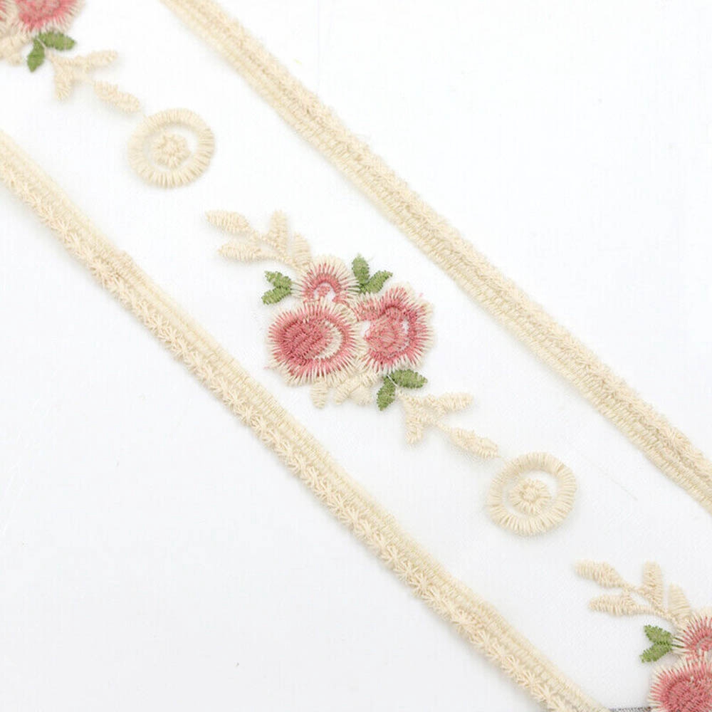 QQMALL Accessories Flowers White Floral Sewing Lace Ribbon