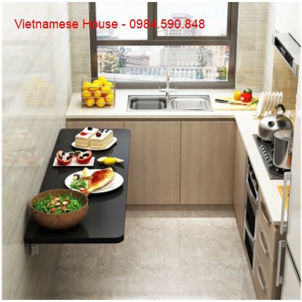 Bàn gấp treo tường  thông minh 40/120 - 40/100 - 40/80 - 40/60 - 40/40 cm  (Vietnamese House)