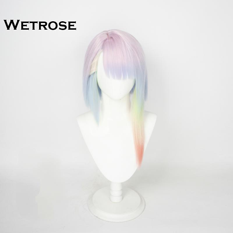 [Wetrose] Hàng Sẵn Sàng! Tóc Giả Hóa Trang Nhân Vật Heroine Lucy Trong Cyberpunk
