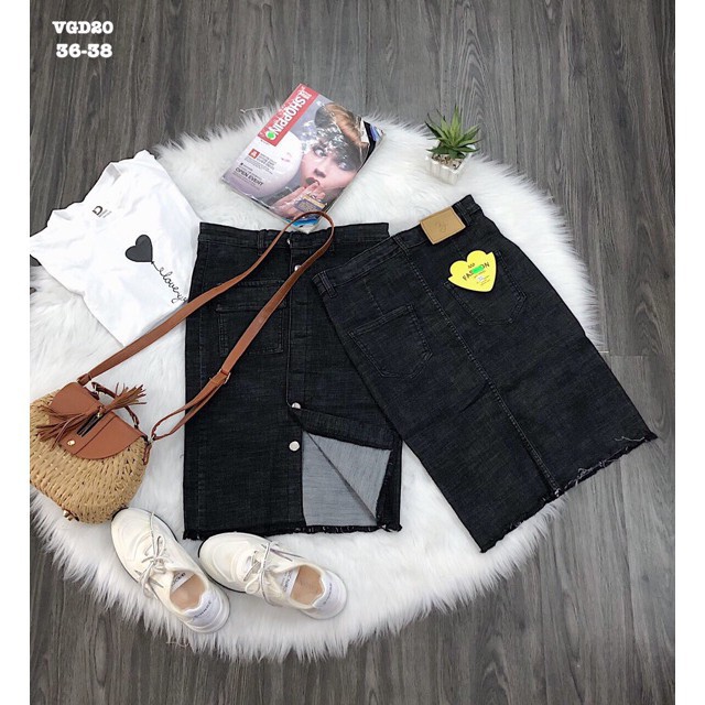 Váy jean đen bigsize 60-90kg | Đầm váy cho người mập béo | thời trang | quần áo | công sở | oversize  -Hàng nhập khẩu | BigBuy360 - bigbuy360.vn