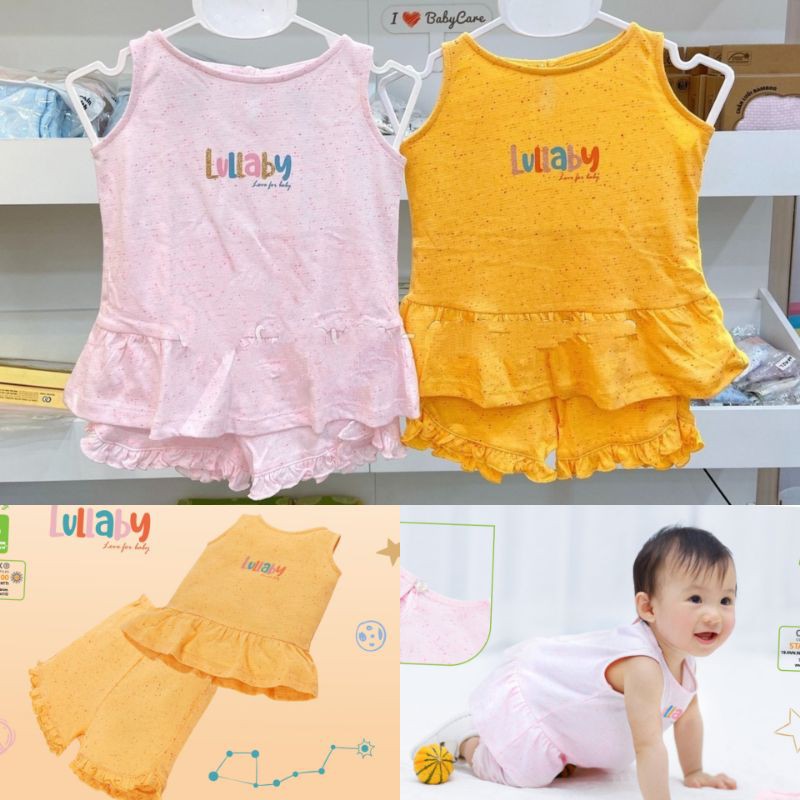 [Lullaby 2021] Bộ sát nách (Ba lỗ) BÉ GÁI cổ thuyền cao cấp (6m-4y)