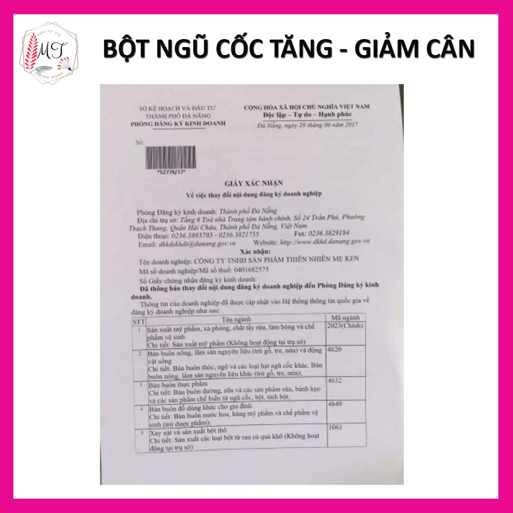 Bột Ngũ Cốc Dinh Dưỡng Mẹ Ken 1kg - Ngũ Cốc Tăng Cân, Giảm Cân, Lợi Sữa Cho Bà Bầu Hiệu Quả