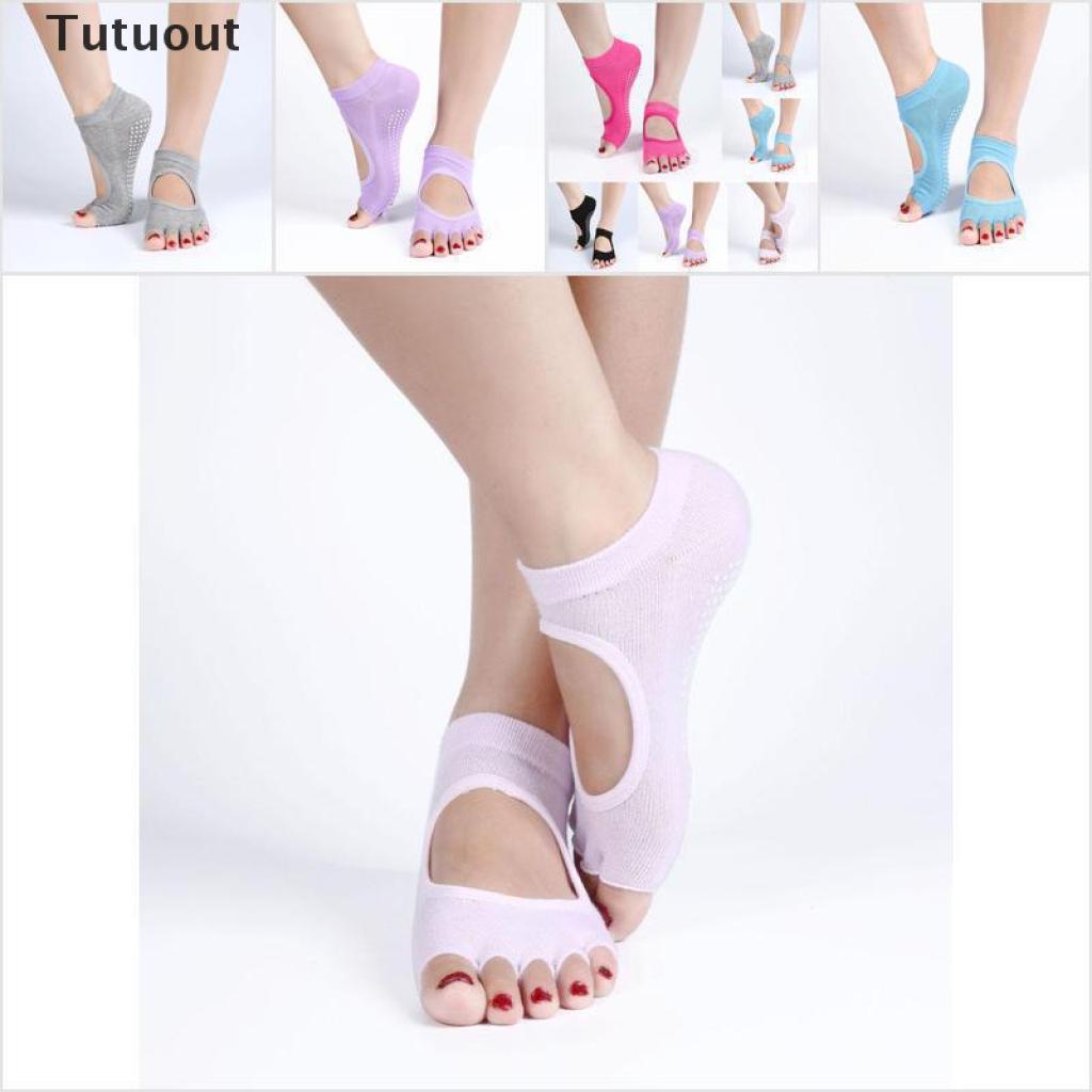 Vớ Cotton Pvc Xỏ Ngón Chống Trượt Hở Ngón Tập Yoga Thể Thao