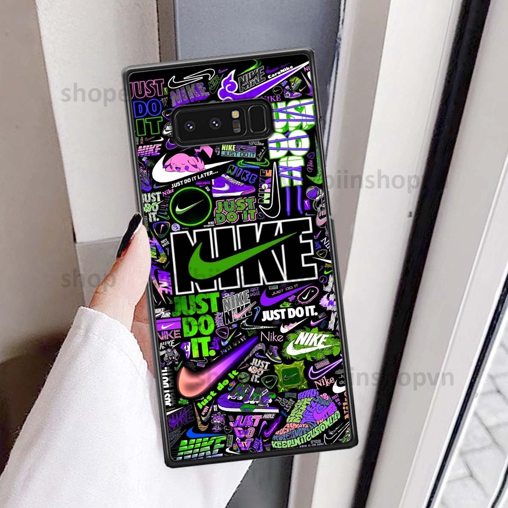 Ốp Samsung Note 8 in hình thương hiệu nhiều màu sắc thể thao cá tính thời trang